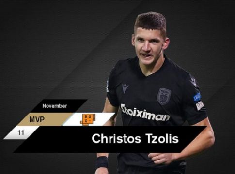 ΠΑΟΚ : MVP Νοεμβρίου ο Τζόλης