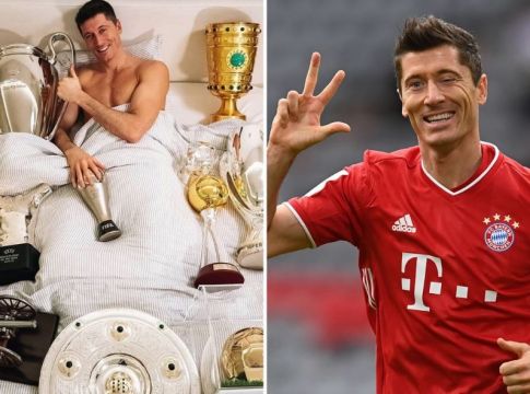 Απίθανος Λέβα : Γυμνός στο κρεβάτι παρέα με όλα τα τρόπαια του 2020! (pic)