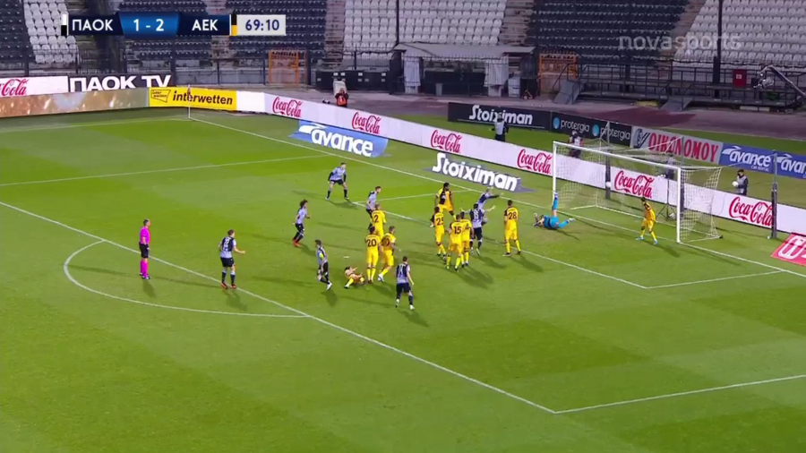 ΠΑΟΚ - ΑΕΚ : Ο Βιεϊρίνια με έμμεσο κάνει το 2-2 (vid ...