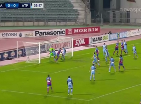 Βόλος – Ατρόμητος : Ο Περέα με κεφαλιά κάνει το 1-0 (vid)