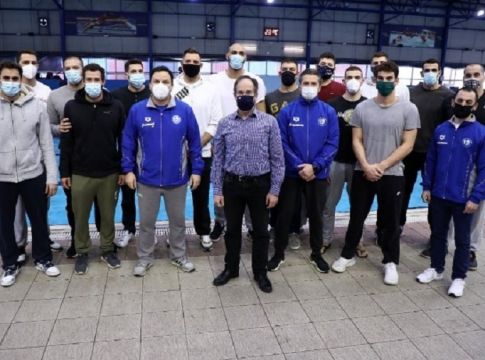 Επισκέφτηκε την Eθνική Ανδρών ο Γιώργος Μαυρωτάς