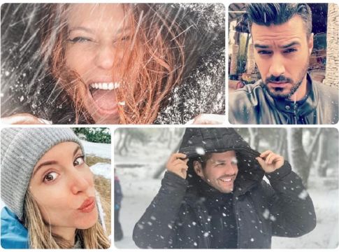 Χιόνια στην Αττική – Οι Έλληνες celebrities φωτογραφίζονται στα λευκά!