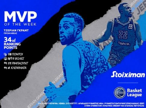 «Back to back» MVP ο Τζέριαν Γκραντ