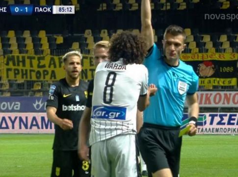 Δύο κίτρινες σε 70 δευτερόλεπτα ο Ουάρντα, χάνει Παναθηναϊκό (vid)