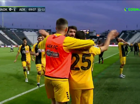 Ο Γαλανόπουλος με κεφαλιά το 1-0 για την ΑΕΚ (vid)