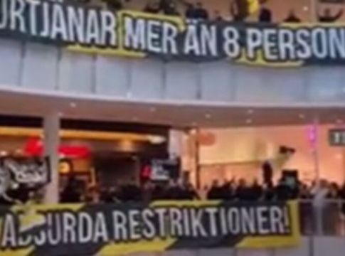 Χαμός σε εμπορικό κέντρο από τους οπαδούς της ΑΙΚ Στοκχόλμης (vid)