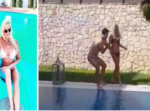 Σοκάρει η Μαρίνα Πατούλη με το κορμί στα 52 της. Τα παιχνίδια με γνωστό μοντέλο σε πισίνα (vid)