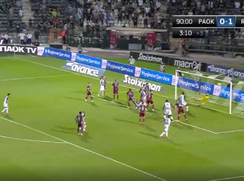 Ισοφάρισε σε 1-1 στην τελευταία φάση του ματς ο ΠΑΟΚ (vid)