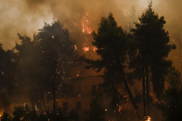 Οι φλόγες ζώνουν ξανά το Αρτεμίσιο Ευβοίας – Μάχη των κατοίκων να μην μπουν στο χωριό