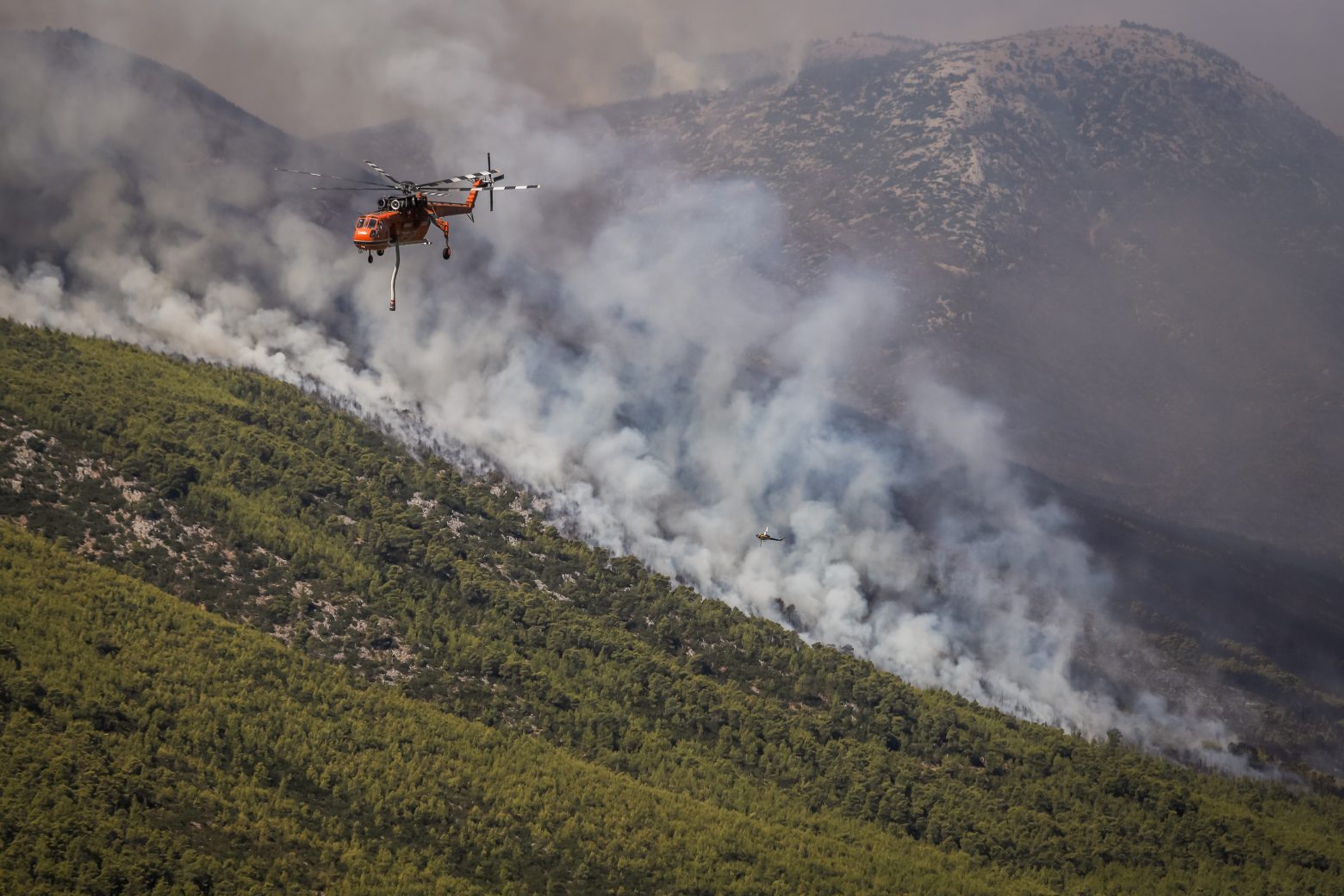 Μάχη με τις συνεχείς αναζωπυρώσεις στα Βίλια – Πόσα εναέρια επιχειρούν