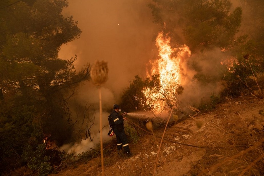 Εύβοια – Προσαγωγή ενός ατόμου ύποπτο για εμπρησμό στο Ασμήνιο