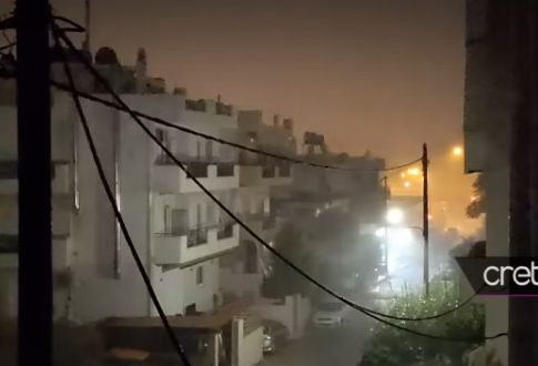 Κακοκαιρία «Μπάλλος» – Ισχυρές βροχές και καταιγίδες στην ανατολική Κρήτη – Η νύχτα έγινε μέρα από τις αστραπές
