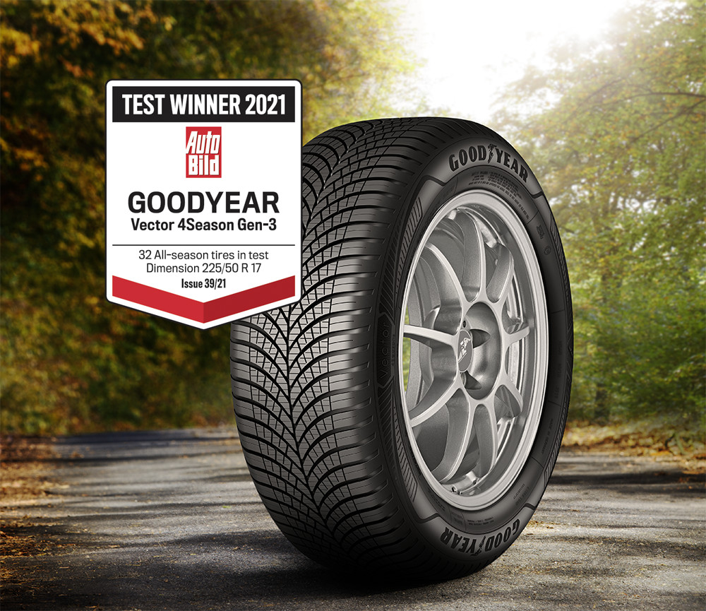 Το Goodyear Vector 4Seasons Gen-3 αναδείχθηκε νικητής στη δοκιμή ελαστικών 4 εποχών του Auto Bild