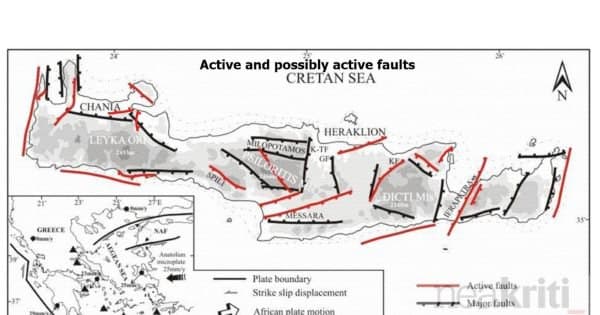 Νέο χτύπημα του Εγκέλαδου – Αυτά είναι τα πιο επικίνδυνα ρήγματα της Κρήτης (χάρτες)
