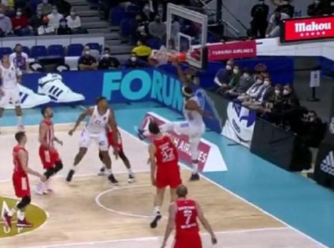 Ρεάλ – Κάρφωσε με μανία το καλάθι του Ερυθρού Αστέρα ο Γιαμπουσέλε (vid)