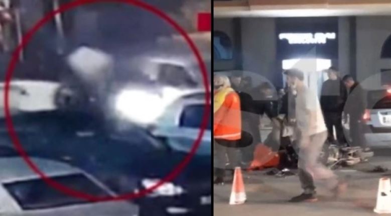 Τρομακτικό βίντεο ντελιβερά στην Κερατέα: Έπεσε πάνω σε φορτηγό που ξαφνικά έκανε αναστροφή (vid)