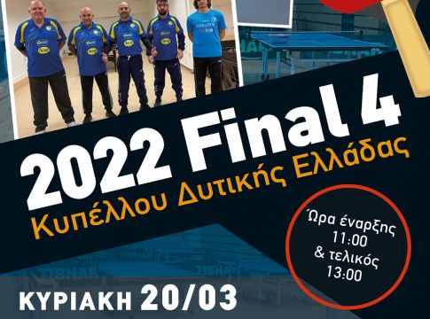 Αναδεικνύονται οι Τοπικοί Κυπελλούχοι επιτραπέζιας αντισφαίρισης σε τέσσερις Περιφέρειες