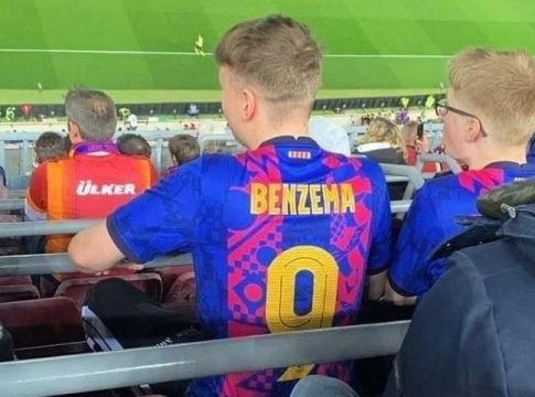 Τρολάρισμα ή πόθος; Φίλαθλος με φανέλα Μπαρτσελόνα και όνομα Μπενζεμά στο «Καμπ Νου» (pic)