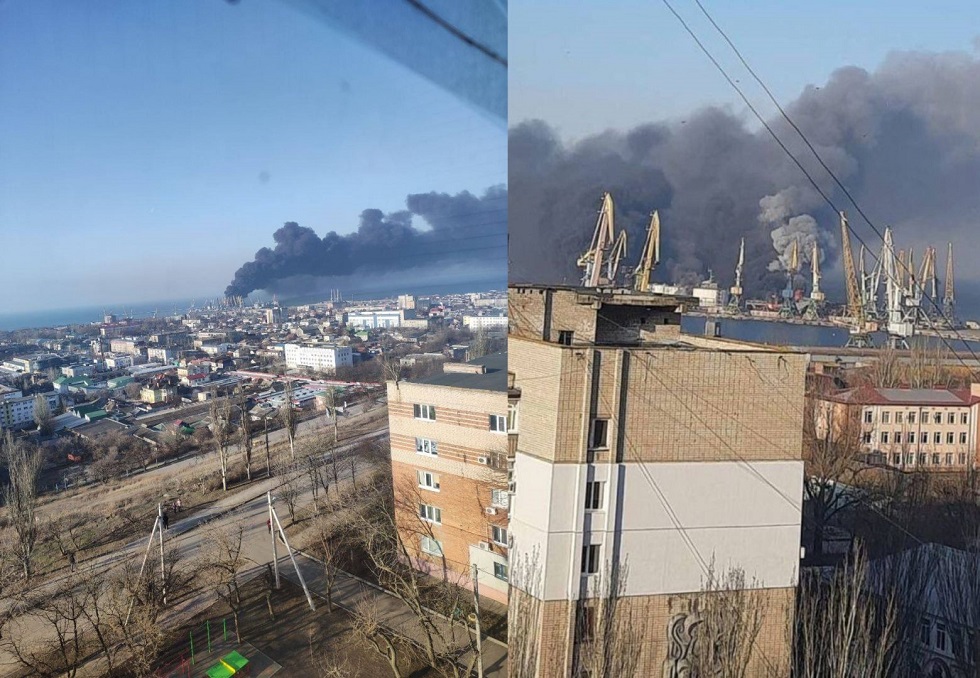 Πόλεμος στην Ουκρανία: Έκρηξη και φωτιά στο λιμάνι του Μπερντιάνσκ – Πληροφορίες ότι χτυπήθηκε ρωσικό πλοίο