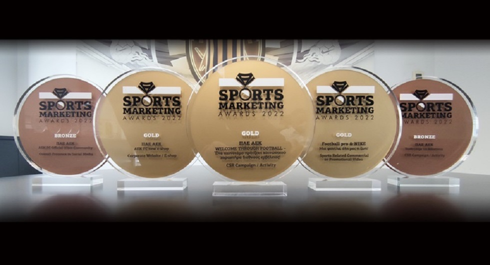 Πέντε βραβεία στα Sports Marketing Awards 2022 για την ΑΕΚ