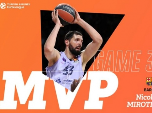 Euroleague: MVP στα Games 3 ο Μίροτιτς (vid)