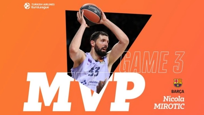 Euroleague: MVP στα Games 3 ο Μίροτιτς (vid)