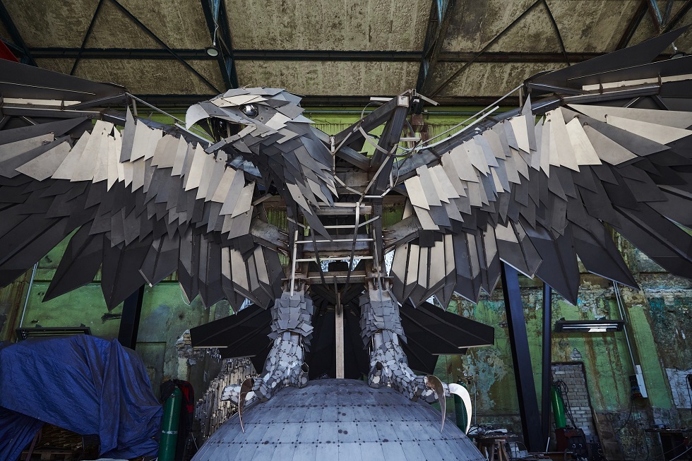 ΑΕΚ: Ολοκληρώνεται ο ατσάλινος Αετός της «Opap Arena» (pic)