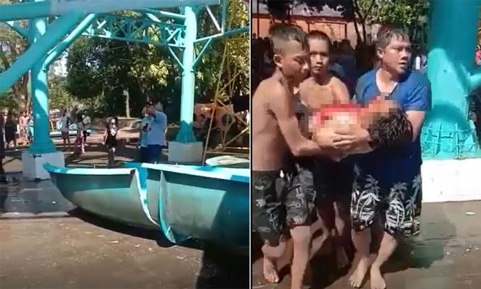 Ανατριχιαστικό βίντεο: Κατέρρευσαν νεροτσουλήθρες σε water park – Τα παιδιά έπεφταν ένα ένα στο κενό