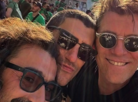 Πράσινη… τρέλα στον τελικό απο τον Στάνκογλου και τον σύντροφο της Βανδή (vid)