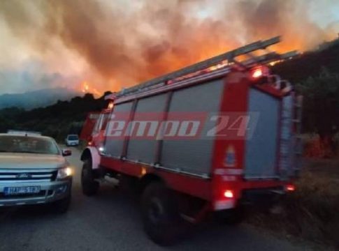 Φωτιές: Νύχτα αγωνίας στα πύρινα μέτωπα σε Αχαΐα και Ηλεία – Εκκενώθηκαν χωριά