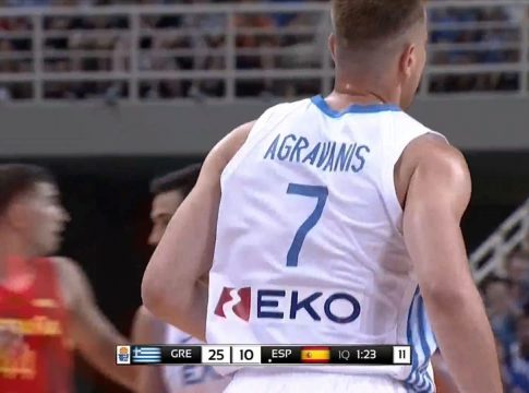 Ελλάδα – Ισπανία: Το σερί τριπόντων του Αγραβάνη (vid)