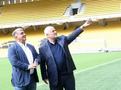 ΑΕΚ: Ο Λαπόρτα στην «Opap Arena», φιλοξενούμενος του Μελισσανίδη (Pics)