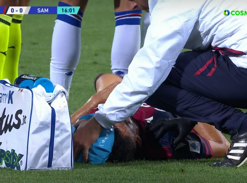 Λυκογιάννης: Ζαλίστηκε και αποχώρησε με φορείο από το Μπολόνια – Σαμπντόρια (vid)