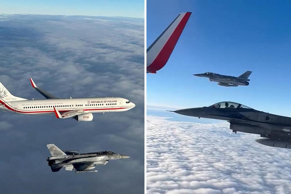 Απίστευτο: Πέταξε για Κατάρ με συνοδεία F16 η αποστολή της Πολωνίας (pics)