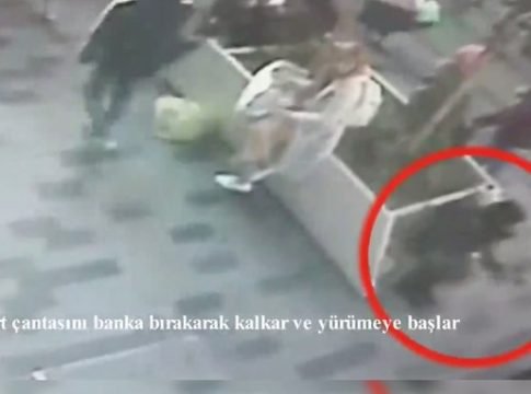 Έκρηξη στην Κωνσταντινούπολη: Η στιγμή που η βομβίστρια περιμένει στο παγκάκι (vid)