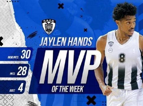 MVP της 8ης αγωνιστικής ο Τζέιλεν Χαντς