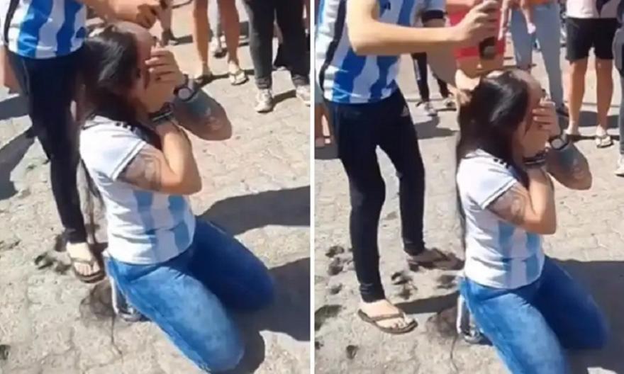 Γυναίκα κράτησε την υπόσχεσή της και ξύρισε το κεφάλι της για χάρη της Αργεντινής (vid)