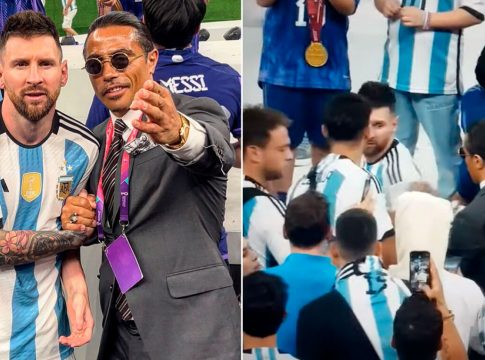 Ο Salt Bae «τραβολογάει» τον Μέσι για μία selfie μετά τον τελικό του Μουντιάλ (pic+vids)