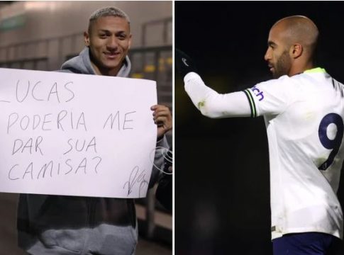 Τρομερός Ριτσάρλισον σήκωσε πανό για τον Μόουρα: «Λούκας δώσε μου τη φανέλα»