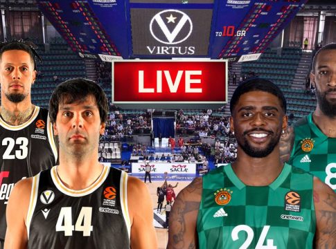 LIVE: Βίρτους Μπολόνια – Παναθηναϊκός 74-64 (Τελικό)