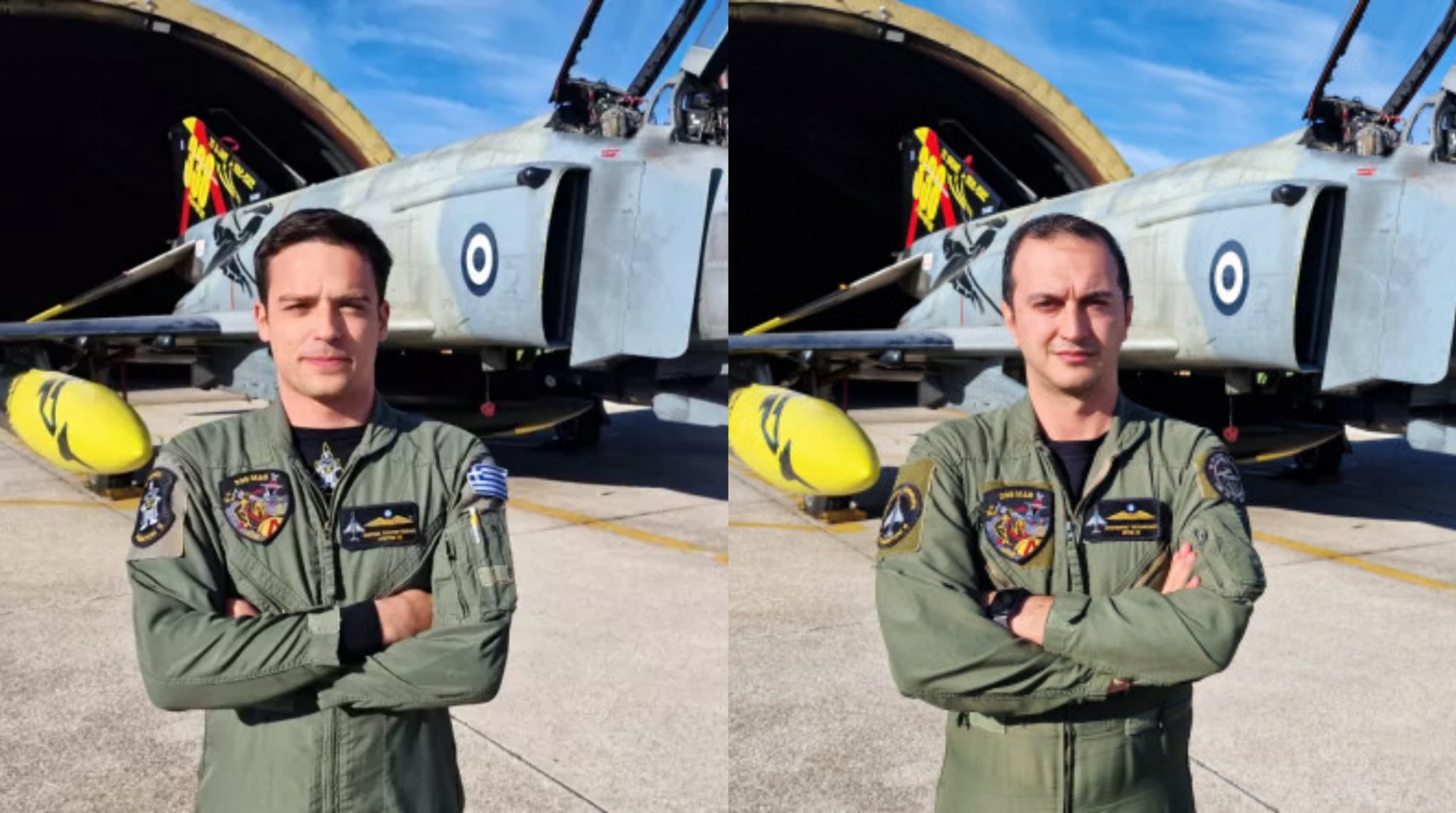 Θρήνος για τους δύο πιλότους του Phantom – H δύσκολη ταυτοποίηση και τα σπαρακτικά μηνύματα των οικογενειών τους