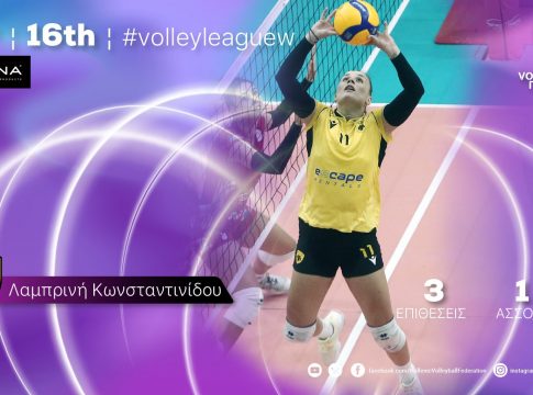 ΑΕΚ: MVP της 16ης αγωνιστικής η Λαμπρινή Κωνσταντινίδου