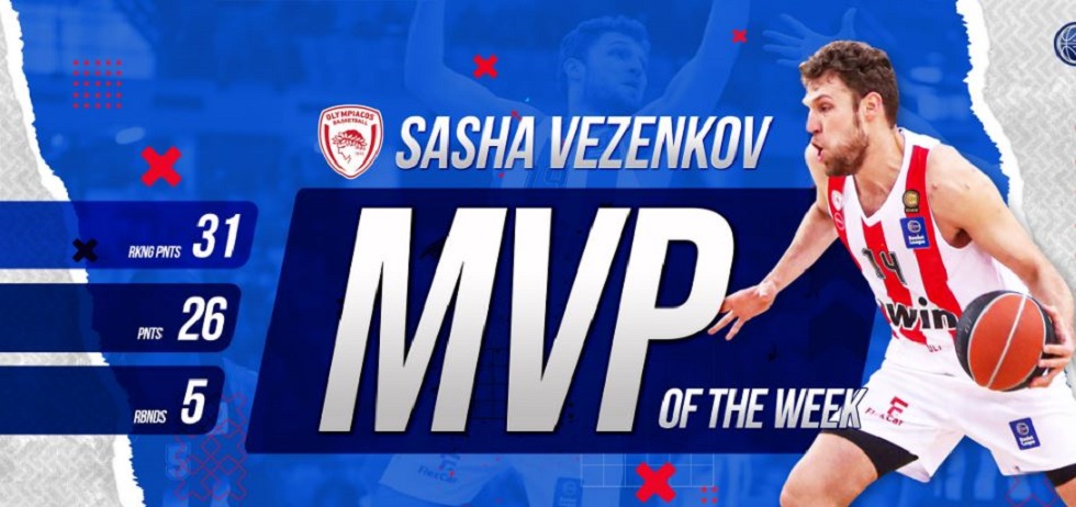 Τέταρτος τίτλος MVP of the Week για τον Βεζένκοφ