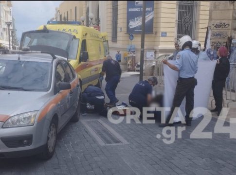 Άνδρας κατέρρευσε στο κέντρο του Ηρακλείου (pics)