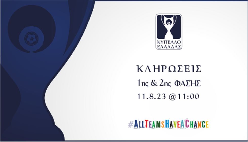 Κύπελλο Ελλάδος: Σήμερα η κλήρωση για τις πρώτες δύο φάσεις