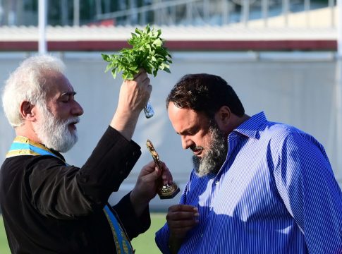 Παρουσία Βαγγέλη Μαρινάκη ο αγιασμός του Ολυμπιακού (pics, vid)