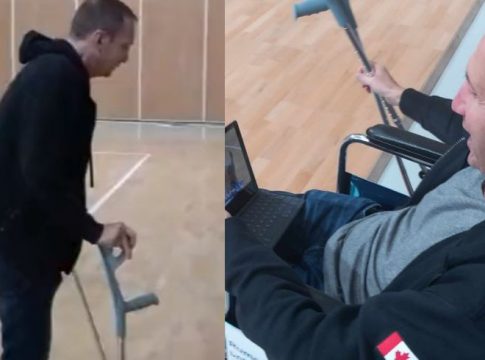 Συγκλονίζει ο Ντέιβιντ Μπλατ: Με πατερίτσες στην προπόνηση του Καναδά βλέποντας… Ελλάδα