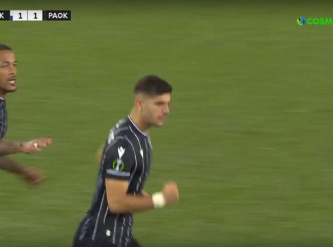 Με κεφαλιά του Κουλιεράκη ισοφαρίζει ο ΠΑΟΚ την Ελσίνκι (vid)
