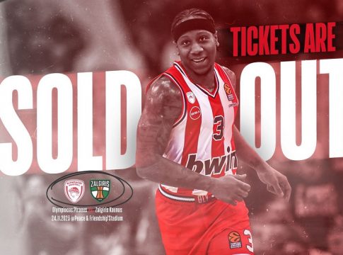 Sold Out ανακοίνωσε ο Ολυμπιακός – Γεμάτο το ΣΕΦ κόντρα στη Ζάλγκιρις (pic)