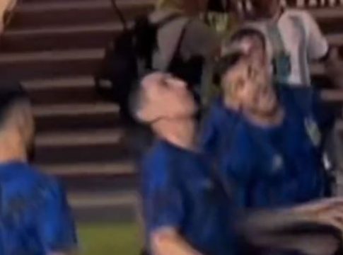 Απίστευτο: Ο Ντι Μαρία έφτυσε οπαδούς που του πέταξαν μπύρα (vid)